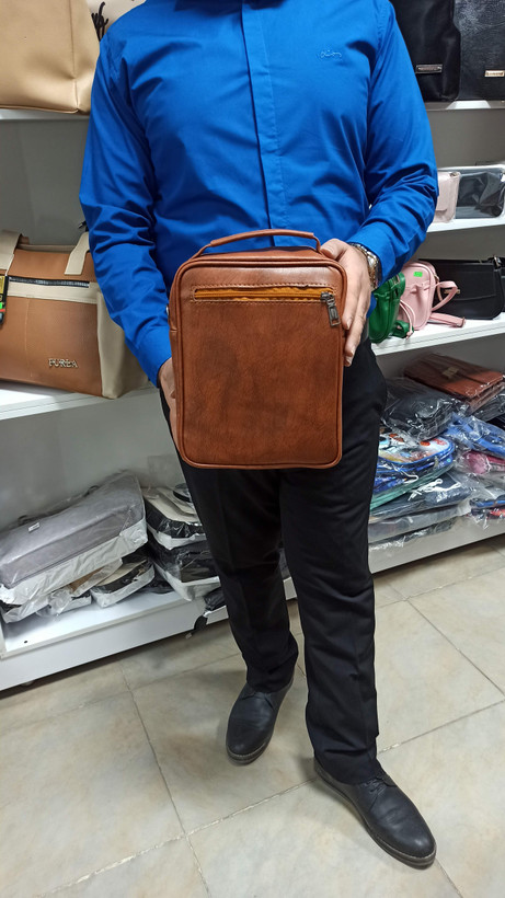 کیف مردانه اداری عمودی بزرگ چرم مصنوعی