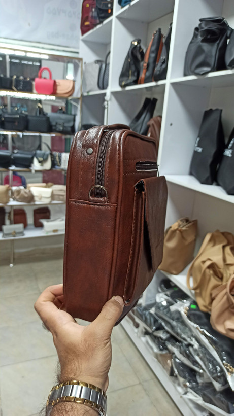 کیف مردانه اداری عمودی بزرگ چرم مصنوعی